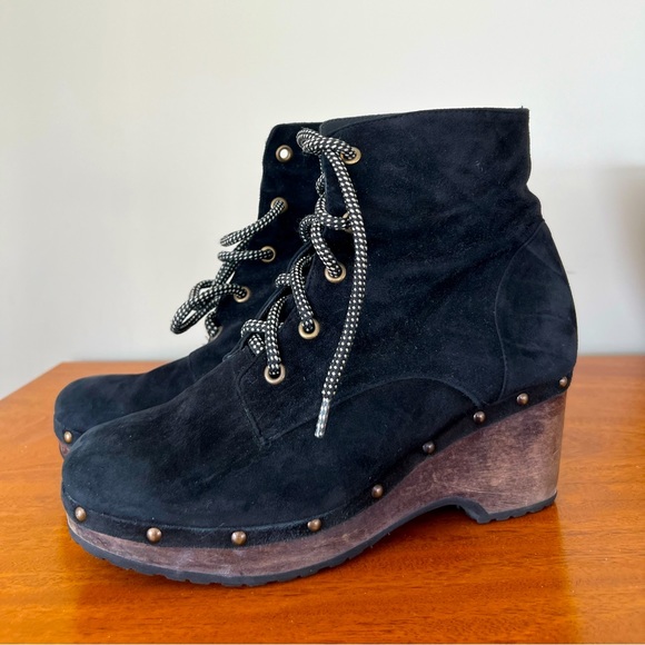 Opening Ceremony Shoes - Opening Ceremony Suede clog lace up boots size 39